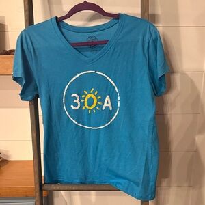 Blue Graphic T-Shirt with Sun Design